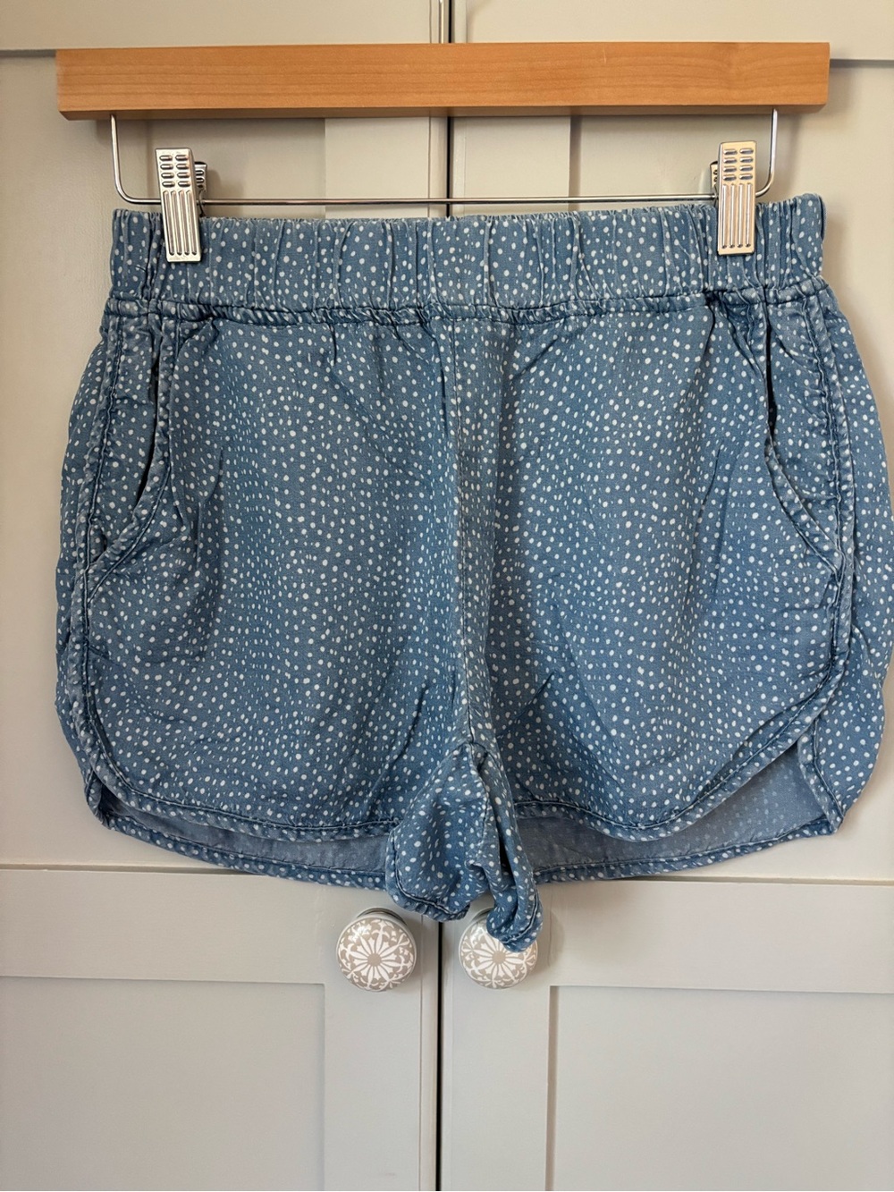 Thread & Supply Blue Dot Print Athletic Shorts